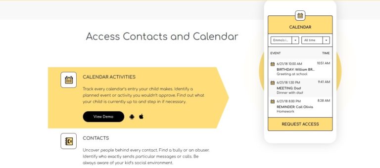 KidSecured-Access-Contacts-Calendar